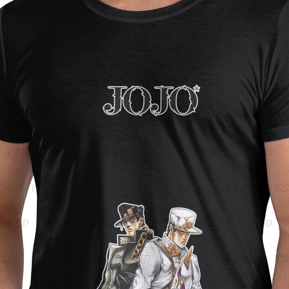 Jojo Bizarre Adventure Men's tight fitting sports T-shirt,cosy, Oversized print Tee shirt