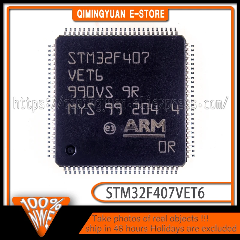 

5 шт./партия STM32F407VET6 STM32F407 QFP100 100% новая Оригинальная фотография