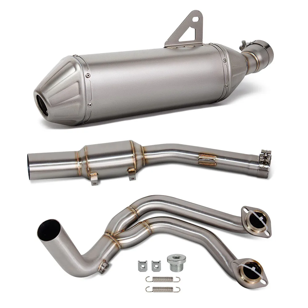 

STLFMotorcycle Full System Exhaust Manifold T148 Slip on Line with DB Killer Muffler for KOVE 800X ADV 800 X Adventure Rally Pro