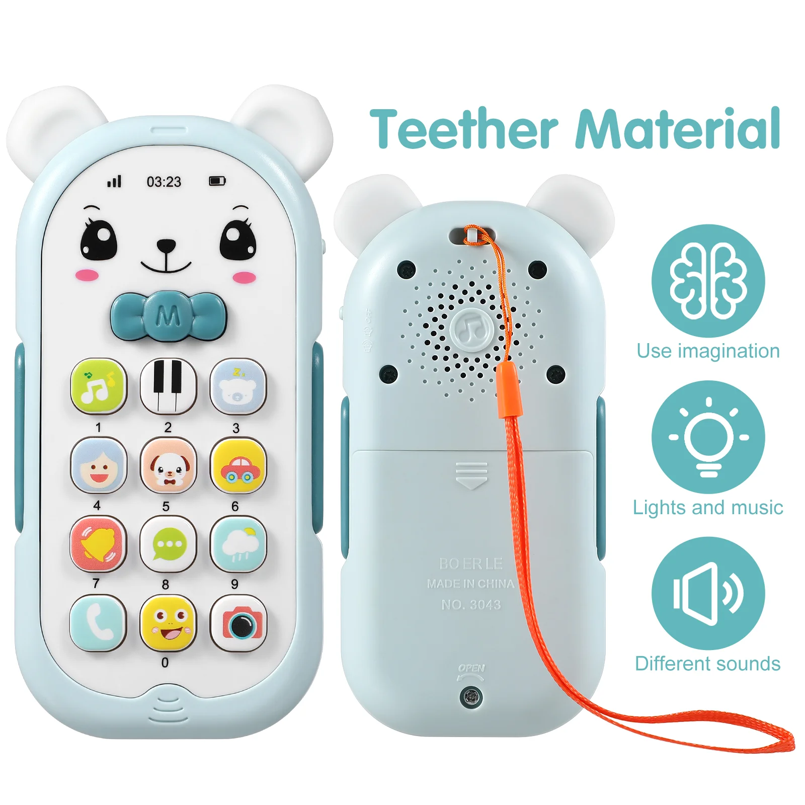 

Children's Mobile Phone Toy Toddler Toys Cell for Toddlers Electronic Component Newborn with Music and Light Baby 3 Months