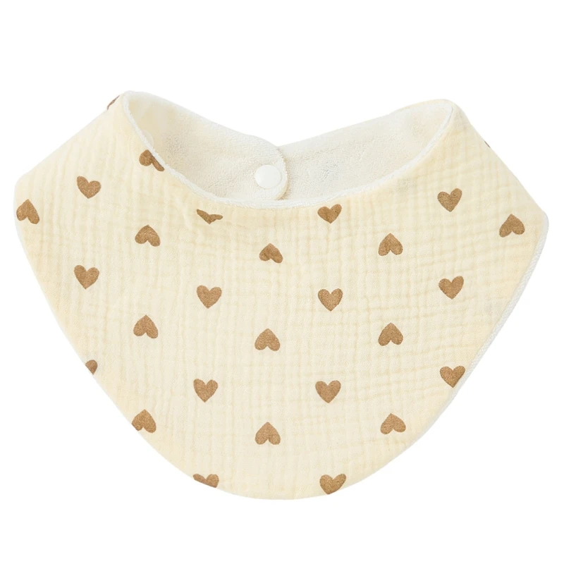 Floral Bib Drooling Bibs for Toddlers with High Absorbent Skin Friendly Cotton