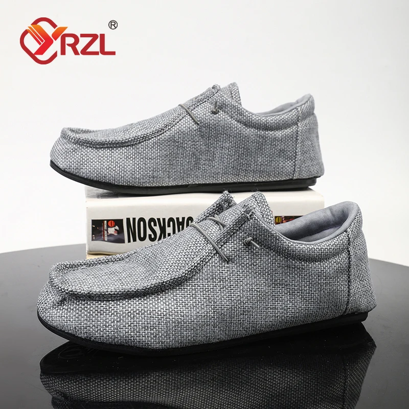 

YRZL Fashion Spring Autumn Versatile Cloth Shoes for Men's Casual Thin Bottom Odor Resistant Canvas Comfortable and Lazy Shoes