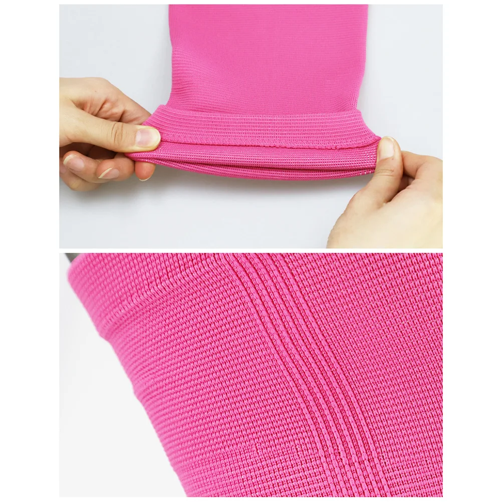 

1Pair Pink Knee Support Sleeves Nylon Elastic Fitness Knee Brace Protector Pads for Running Climbing Hiking Sports Workout Size