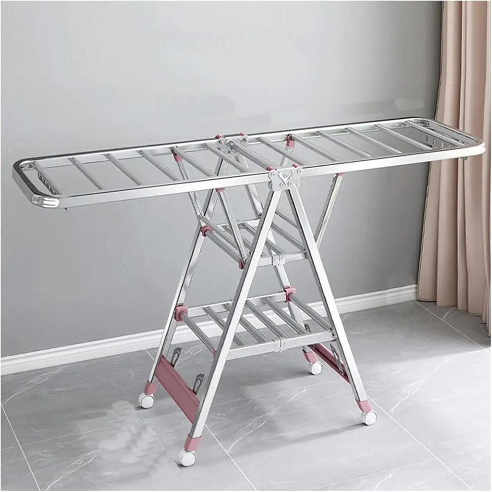 

Регулируемая сушилка для одежды из нержавеющей стали для внутреннего и наружного использования, идеально подходит для подвешивания полотенец и постельного белья (150 см)