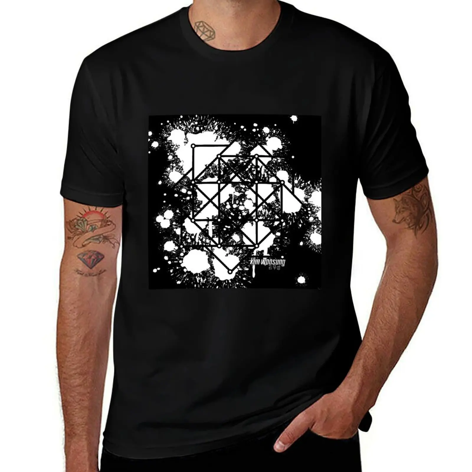 Woosung, The White Rose Abstract T-Shirt anime Man t-shirt cotton man t-shirts men clothes