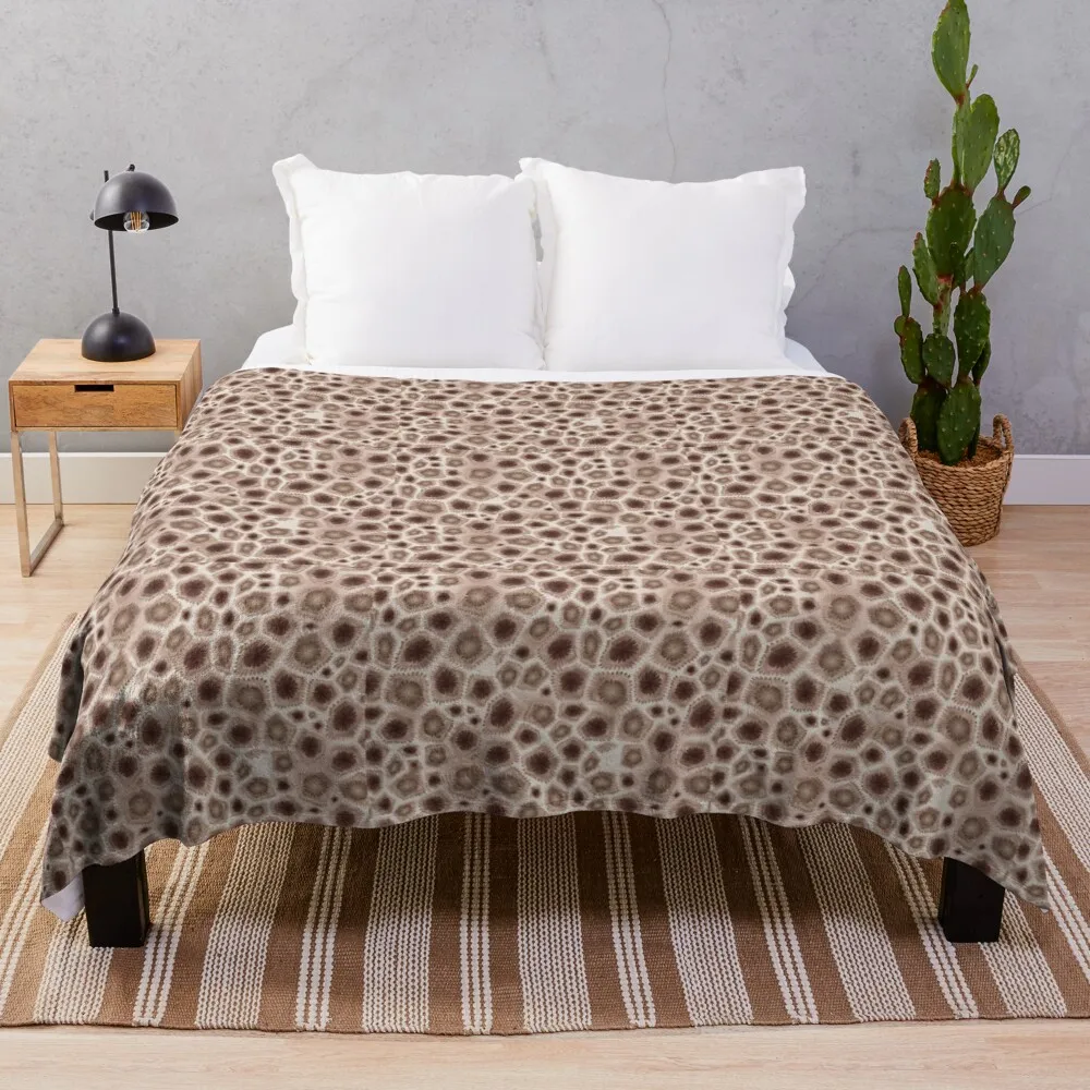 Petoskey stone Throw Blanket Soft Bed Blankets