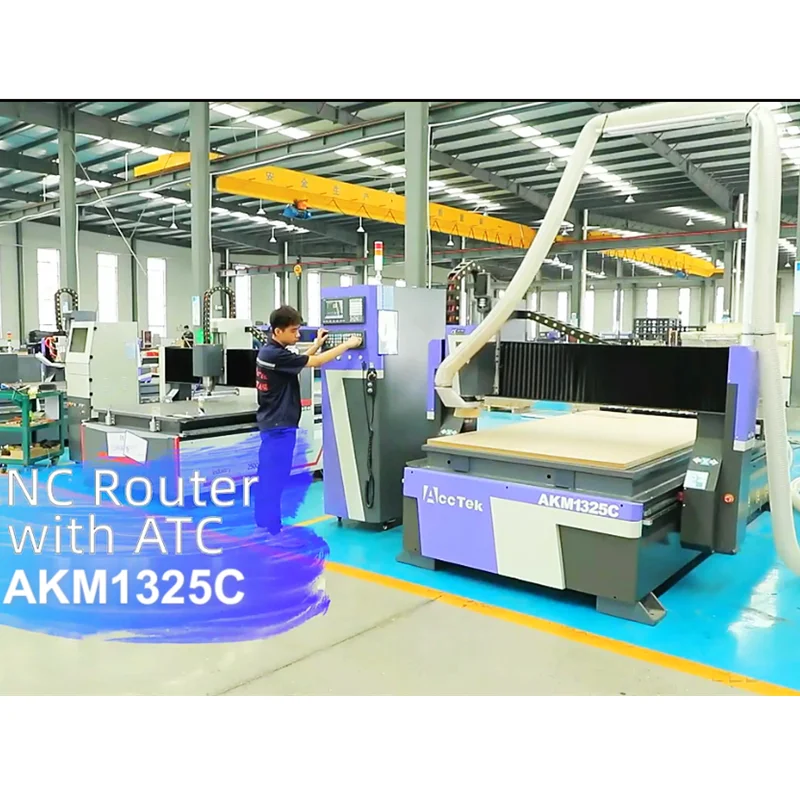 China CNC Manufacture Acctek CNC Machine 1325 ATC Wood router 4*8ft ATC Wood Cutting Machine