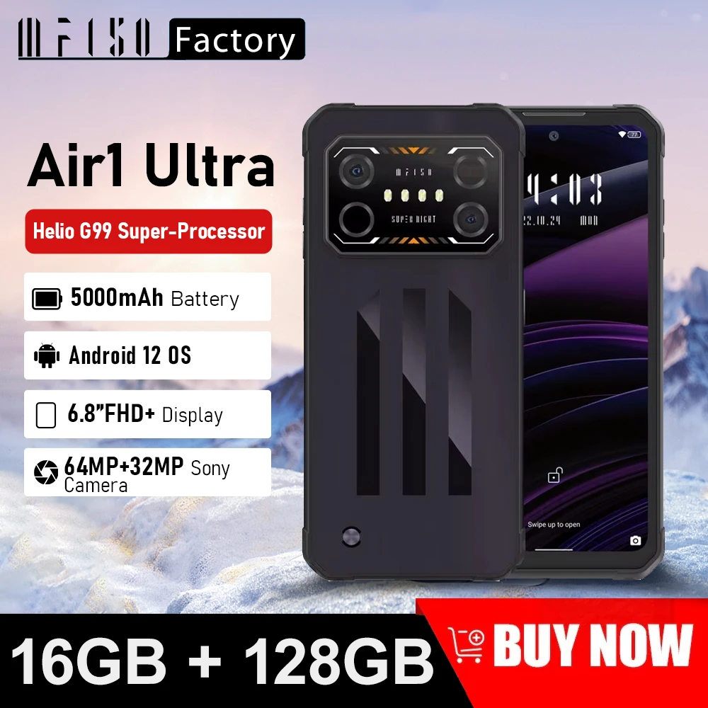 Прочный смартфон IIIF150 Air1 Ultra, 8 ГБ, 256 ГБ, мобильный телефон Helio G99, 64 МП, 6,8-дюймовый FHD + дисплей 120 Гц, мобильные телефоны Прочный смартфон IIIF150 Air1 Ultra, 8 ГБ, 256 ГБ, мобильный телефон Helio G99, 64 МП, 6,8-дюймовый FHD + дисплей 120 Гц, мобильные телефоны