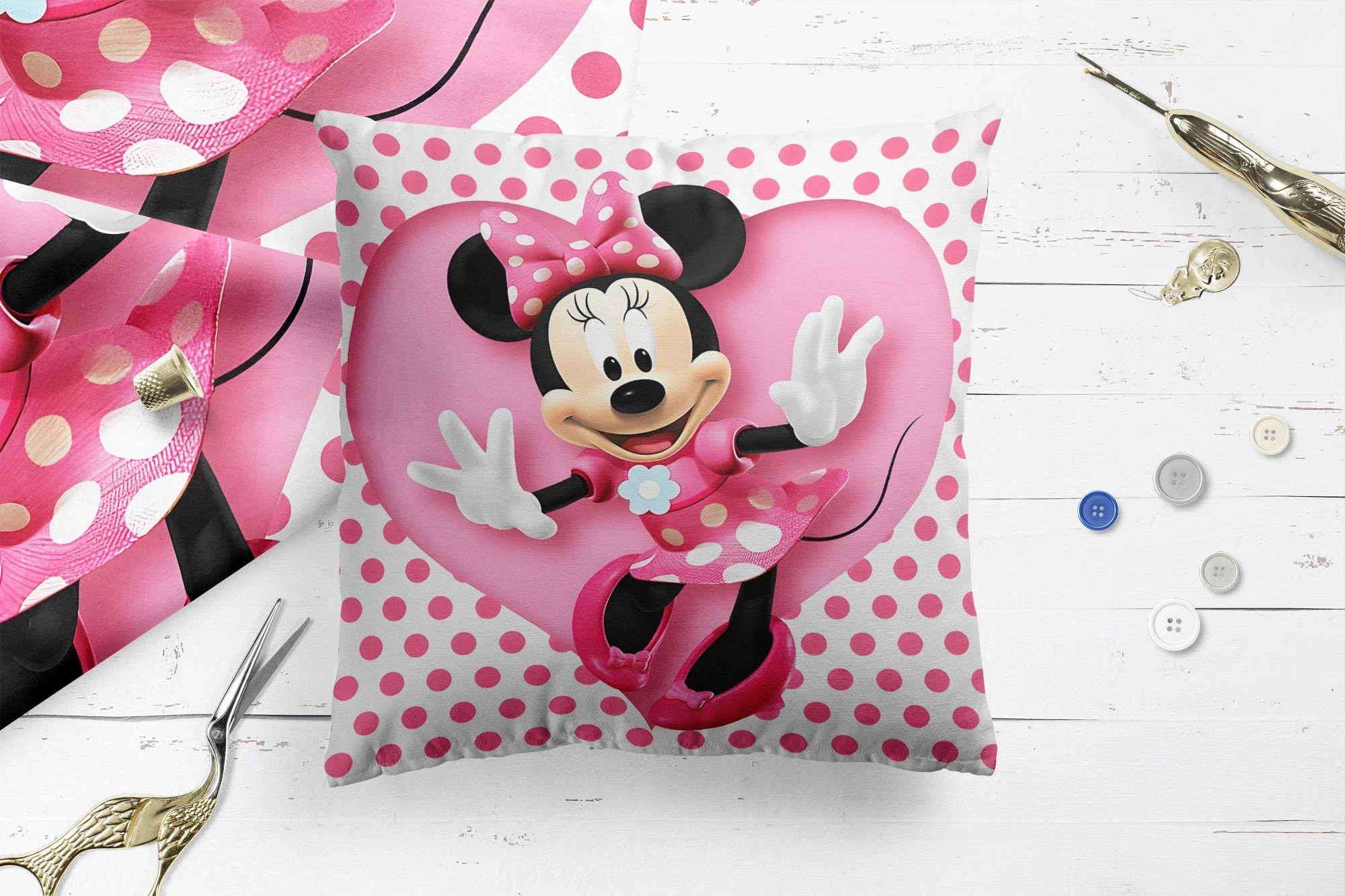 Disney Minnie Girl Kwadratowe poszewki na poduszki na przyjęcie urodzinowe Dekoracyjne poszewki na poduszki Miękkie przytulne poszewki na poduszki na zamek błyskawiczny