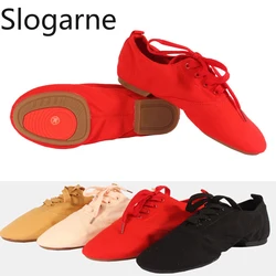 Children Canvas Ballet Shoes Kids' Soft Dance Shoes Women Men Dancing Ballroom Latin Modern Jazz Shoes Yoga Training Footwear