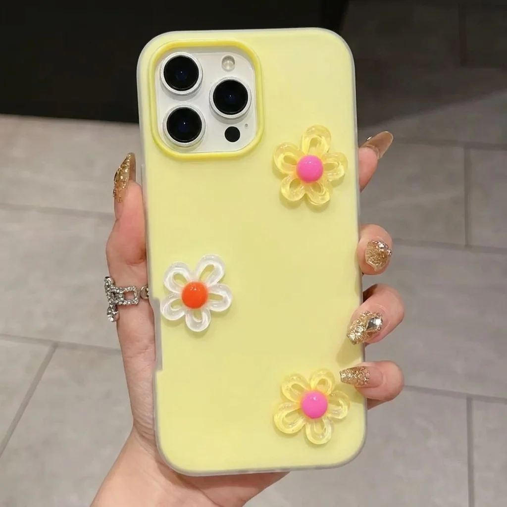 Korean Style With 3D Diy Colorful Flower Lanyard Phone Case For Xiaomi Redmi 15C 14C Note 14 13 Pro 4G 5G TPU Shockproof Cover view 4