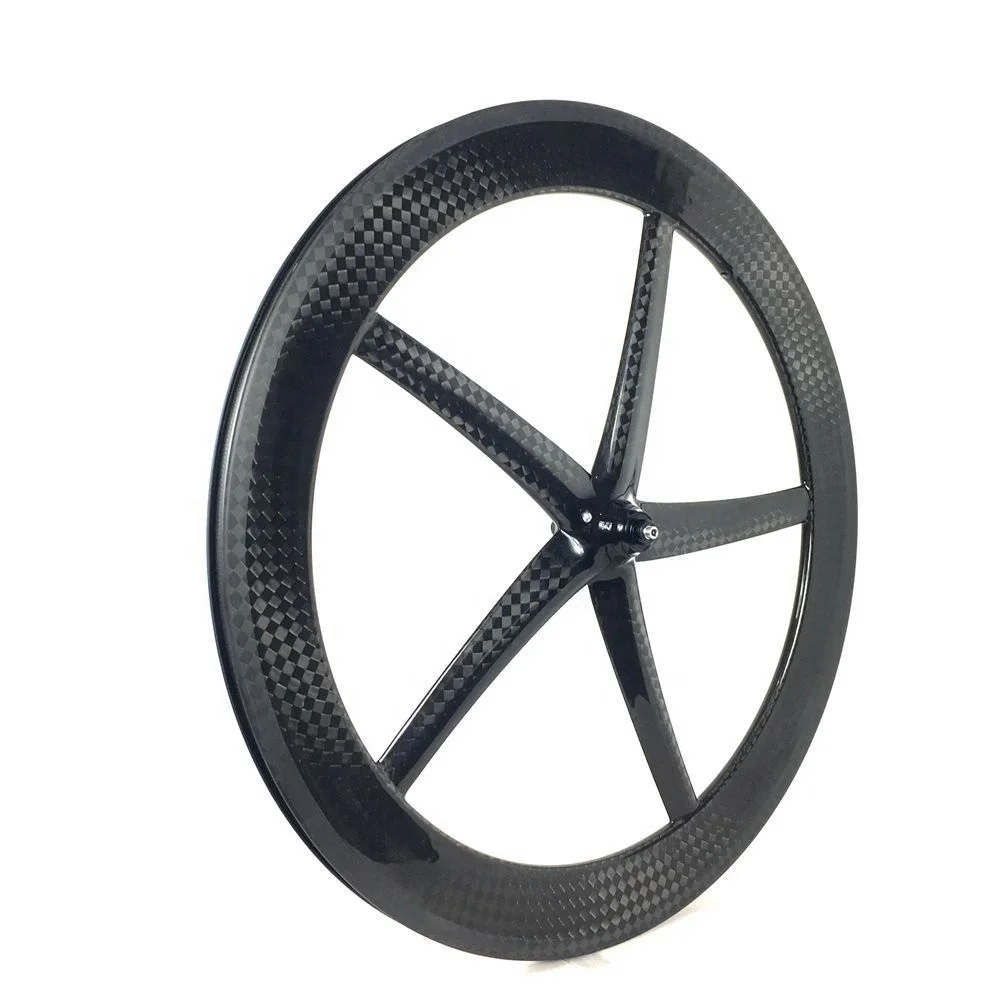 X5 700C Carbon Wheelset Clincher/Tubular Width 25mm Depth 65mm 5 Spoke Carbon Wheel For Road And Track Bicycle