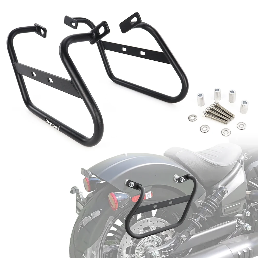 

For Indian Scout 2025+ Motorcycle Luggage Racks Side Saddle Bag Mount Bracket Saddlebag Support Racks Pannier Racks Side Carrier