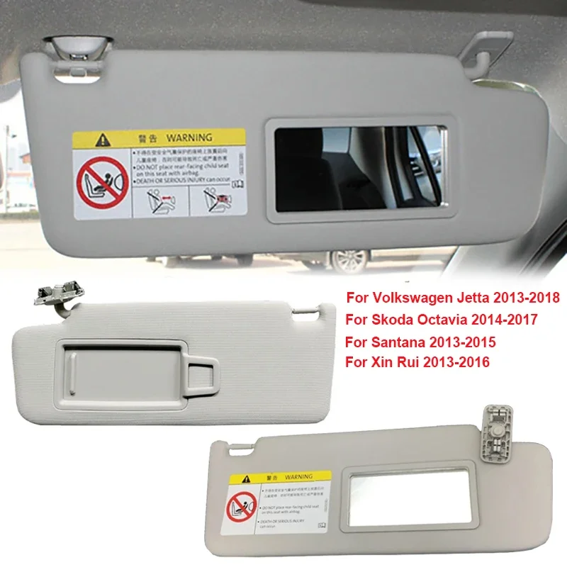 

1/2Pcs Car Sun Visor with Mirror For Skoda Octavia For Skoda Octavia/For Xinrui/For Volkswagen Jetta/For Santana 2013-2018