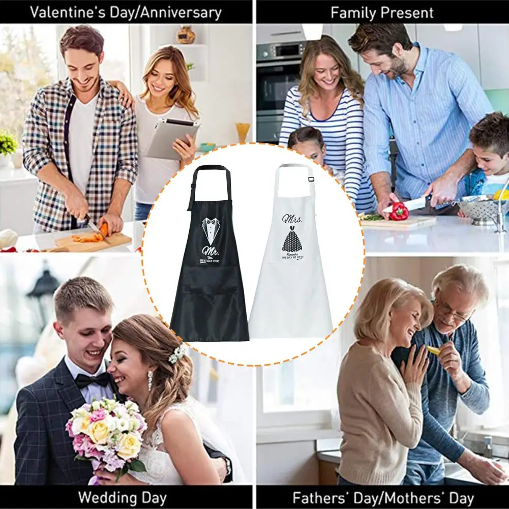 

Couple Apron Gift Set Housework Apron for Couple Stylish Couple Apron Set Wedding Anniversary Engagement Gifts for Mr Mrs