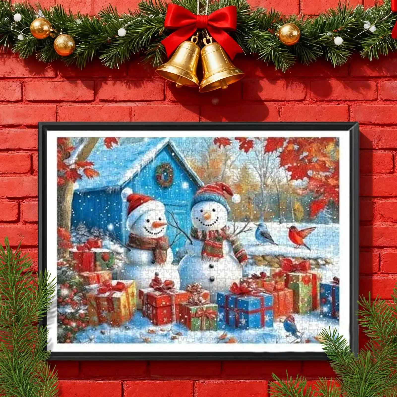 عيد الميلاد ثلج لغز 1000 قطعة لعبة الأسرة عيد الميلاد ثلج بازل قطع للنساء الرجال الأصدقاء عيد ميلاد السنة الجديدة المنزل #5