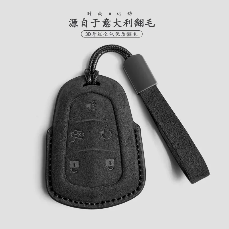 for Cadillac XT5 XT4 XT6 GT4 CT5 CT6 Key Case Protective Cover with Key Ring IQ Ruige Car Key Shell Holder