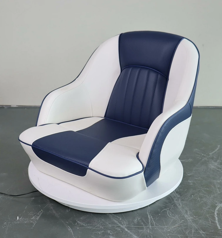 

VST Hot Selling Fashion Blue and White Bucket Boat Chair Luxury Ocean Fishing Chair Helm Boat Seats
