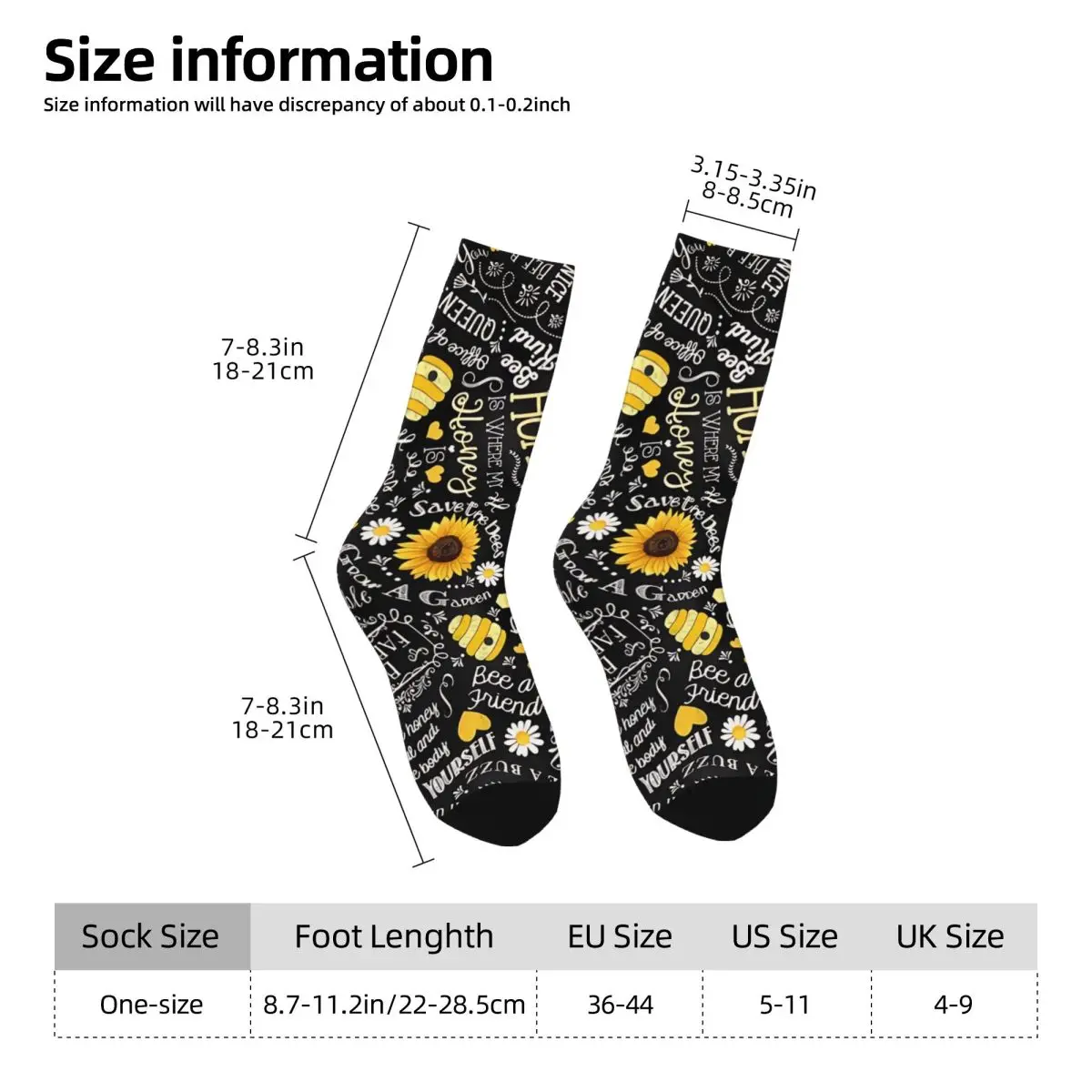 Daisy Unisex Winter Socks Outdoor Happy Socks Street Style Crazy Sock