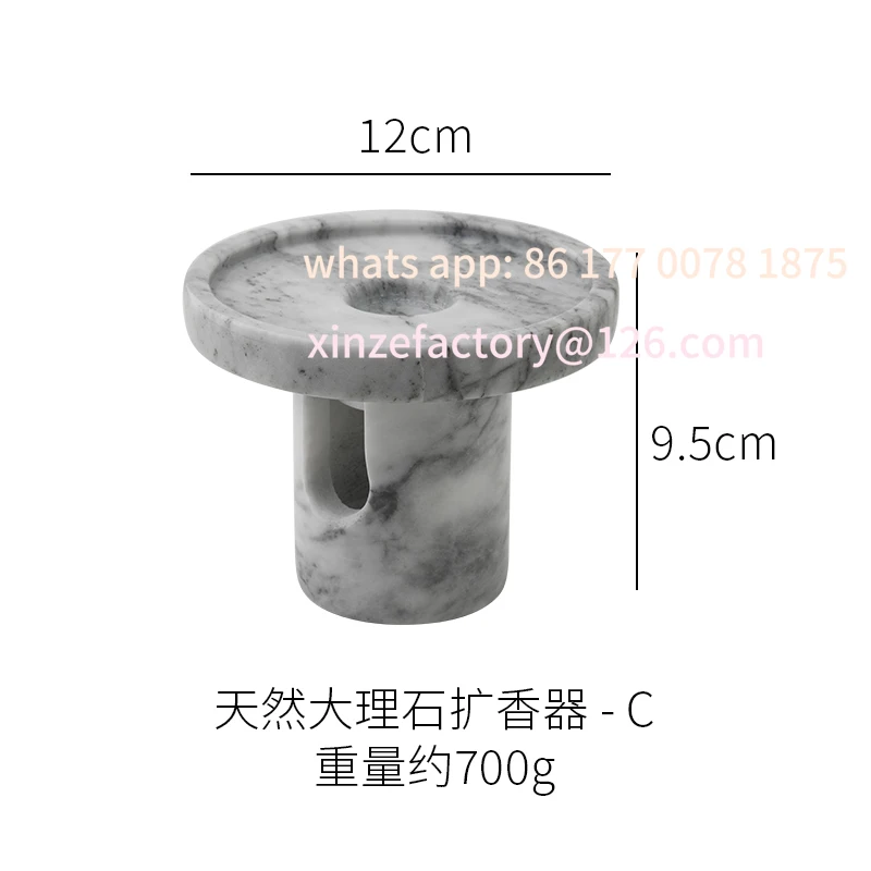 Customizable Creative natural marble tea wax diffuser desktop jade essential oil aromatherapy stove European light luxury home