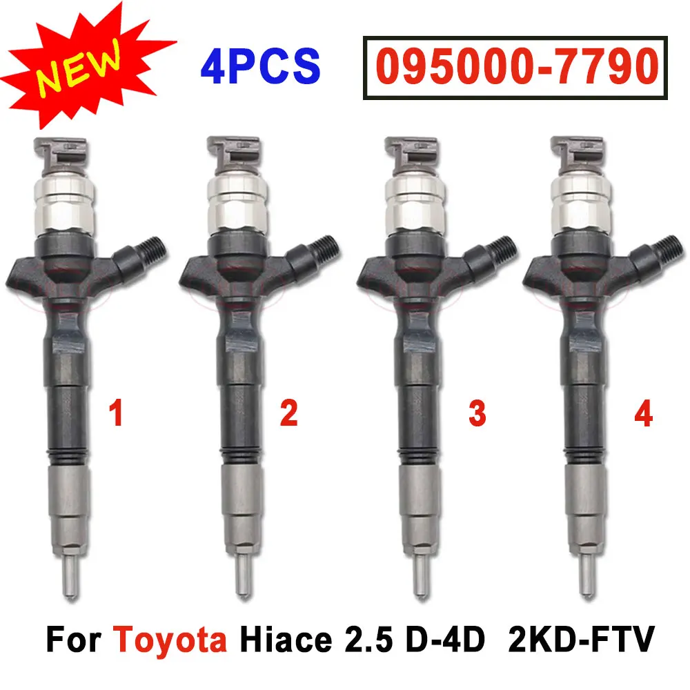 

095000-7790 Fuel Injection Systems 0950007790 Common Rail Injector 095000 7790 For Toyota Hiace 2KD 23670-39285 4PCS