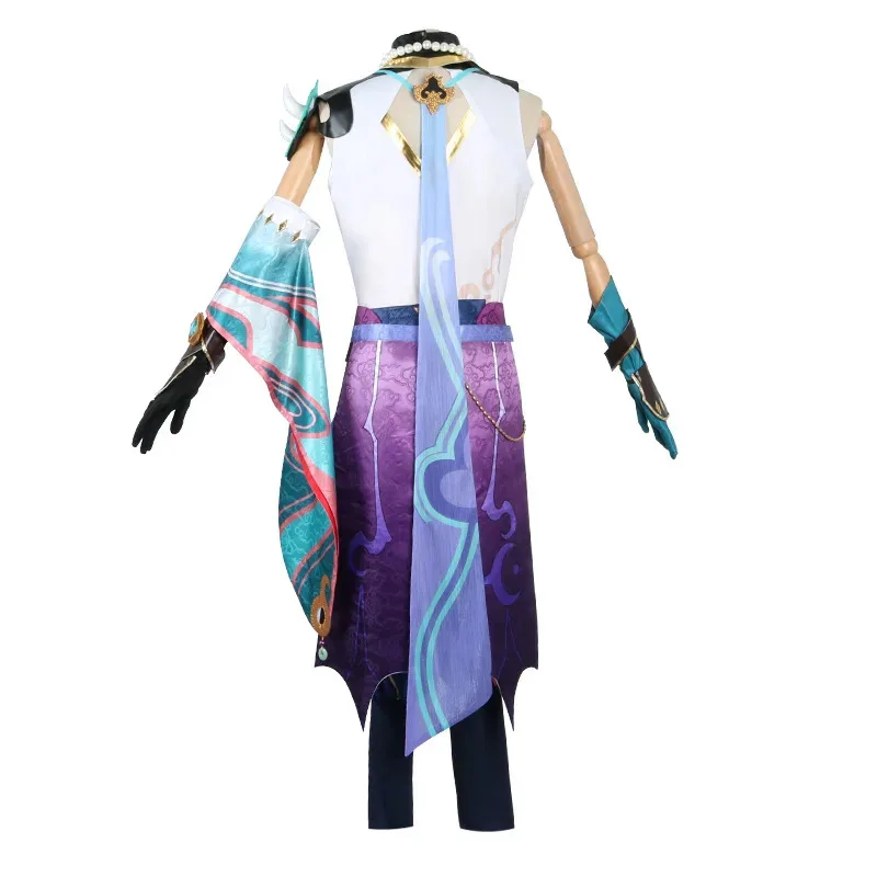 Juego Impact Xiao Cosplay disfraz peluca disfraces cortos de fiesta Gen Xiao Cosplay Shin conjunto completo hombres trajes de Halloween