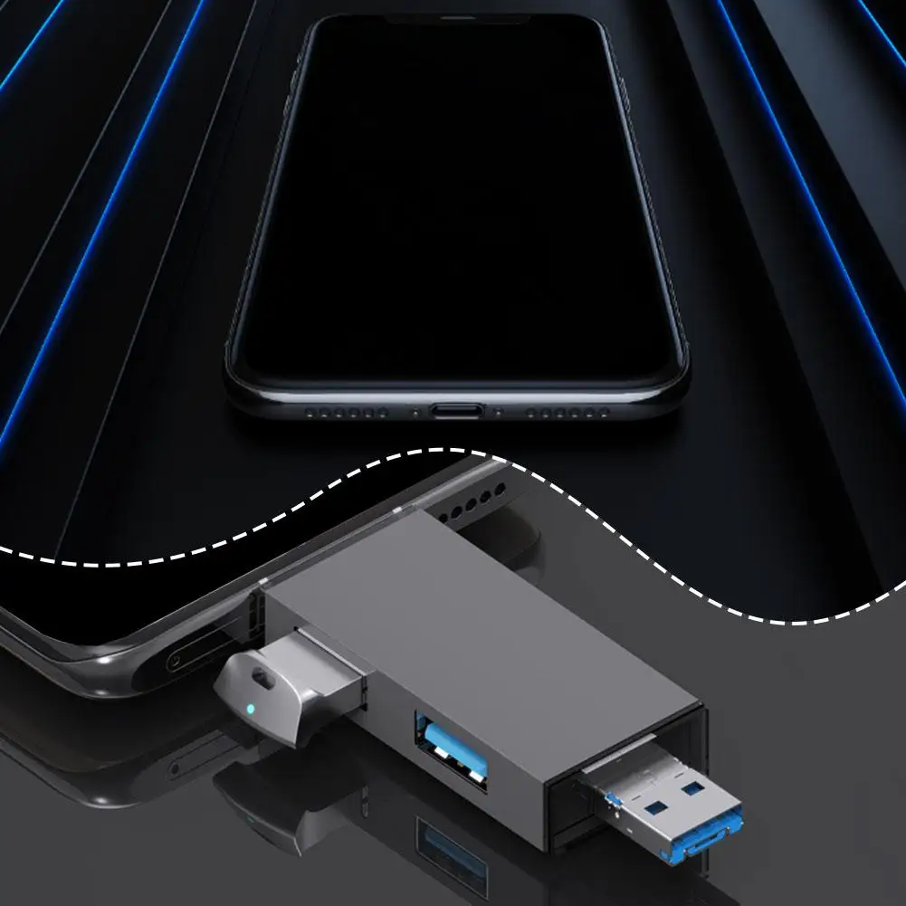 7 In 1 USB 3.0 Multi-Function Card Reader Otg2.0 High Type Computer Flash Drive USB Converter Phone Speed C And Accessories K8A1