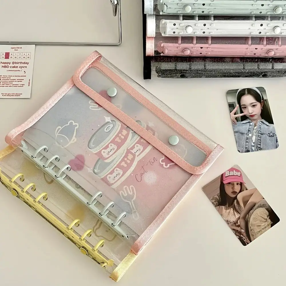 

PVC A6 Binder Photocard Holder Replaceable Journal Notebook Photocards Scrapbook A6 Binder Card Binders Photo Booth Frames