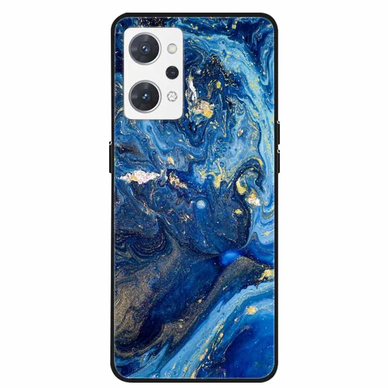 For OPPO Reno9 A 5G Case Marble Soft Silicone Lovely TPU Phone Cases for Reno 7A / 9A 9 A Covers Capa Reno7 A Protective Shells
