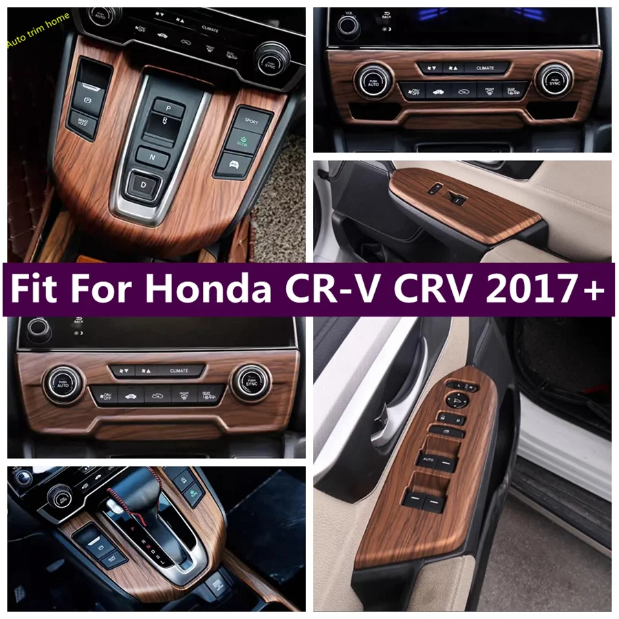 

Car Central Control Air Conditioning AC Panel Window Lift Button Gear Shift Box Cover Trim Fit For Honda CR-V CRV 2017 - 2020