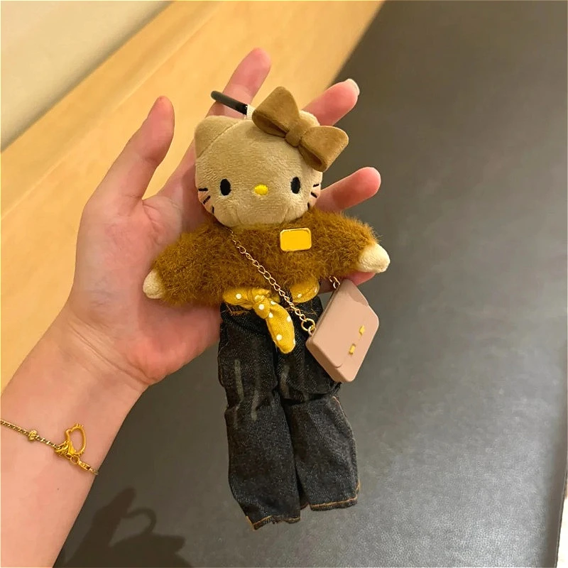 

New Sanrio Plush Pendant Hello Kitty Long Leg Series Autumn/Winter Cute Bag Pendant Car Hanger Keychain Best Friend Gift
