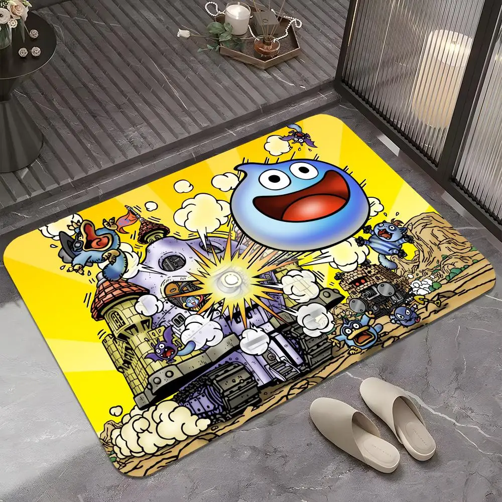 Game D-Dragon Quest Slime Floor Mat HD Art Wall Room Decor Home Waterproof Home Living Bar Decorative Paintings