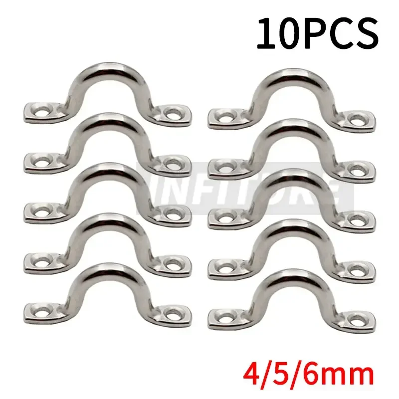 10 шт., 4 мм, 5 мм, 6 мм, ремешок из нержавеющей стали для дверной ручки лодки, дверная фурнитура, ручка, ручка для лодки, яхты, корабля, дверная ручка