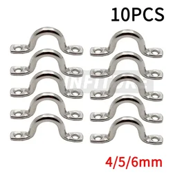 10PCS 4mm 5mm 6mm Stainless Steel Pad Eye Strap for Boat Door Handle Pull Door Hardware Knob Handle Boat Yacht Ship Doorknob