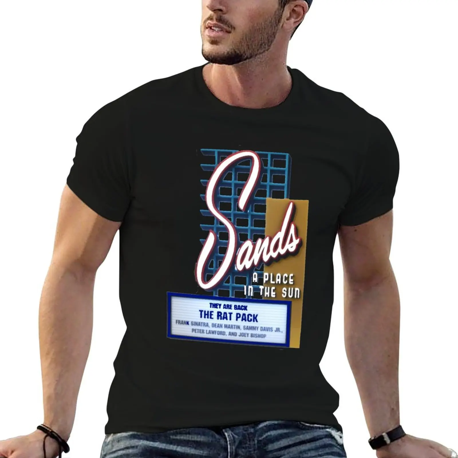 Sands Casino Las Vegas Retro T-Shirt kawaii clothes summer top oversizeds mens graphic t-shirts