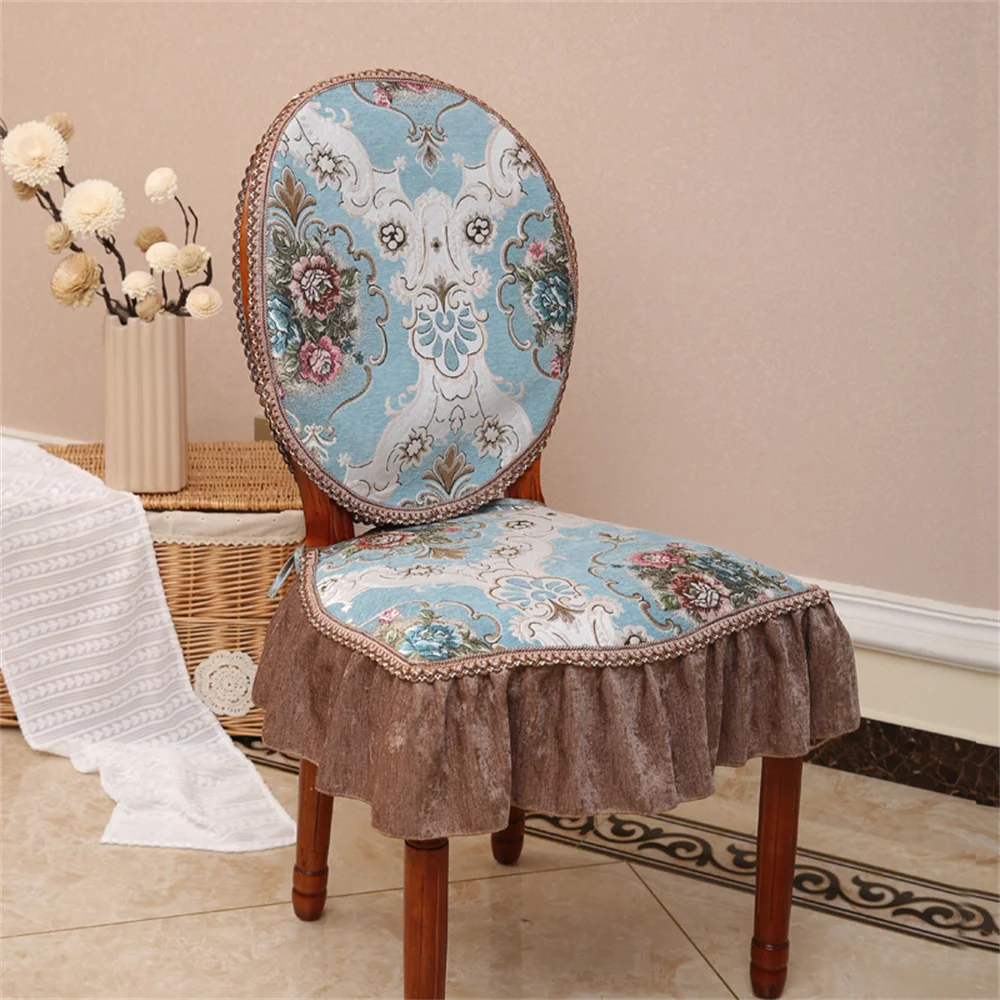

Синие чехлы на стулья, европейские коричневые обеденные кружевные чехлы на стулья, подушка для кухонного стола, домашняя уличная подушка для патио, свадебная праздничная вечеринка