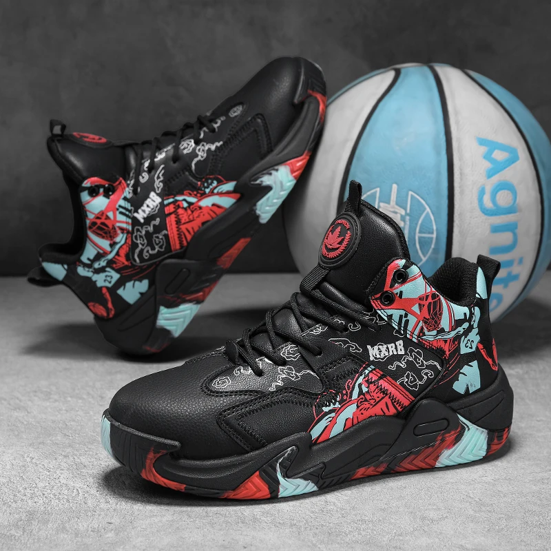 

High-Top Men's Sneakers 2025 New Style Autumn Anti-Slip Wear-Resistant Basketball Sports Shoes For Teenagers Breathable Casual