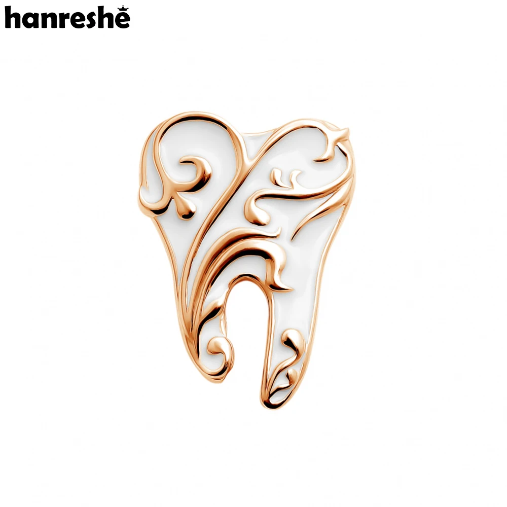

Hanreshe Dental Pattern Tooth Pins Medical Luxury Enamel Lapel Backpack Scarf Brooch Badge Dentist Jewelry for Doctor Nurse