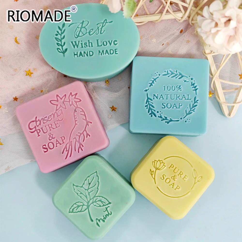 Calendula Rose Camomile Flower Plants Styles Soap Stamp Transparent Natural Resin Seal DIY Crafts Handmade Soap Making Tools