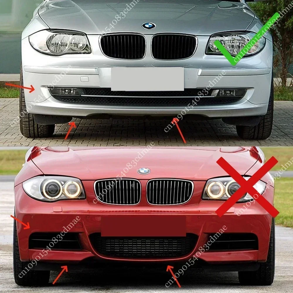 For BMW 1 Series E81 E82 E87 E88 3PCS Front Bumper Lip Diffuser Splitter Spoiler 120i 116i 118d 120d 2007-2011 Bodykit Tuning
