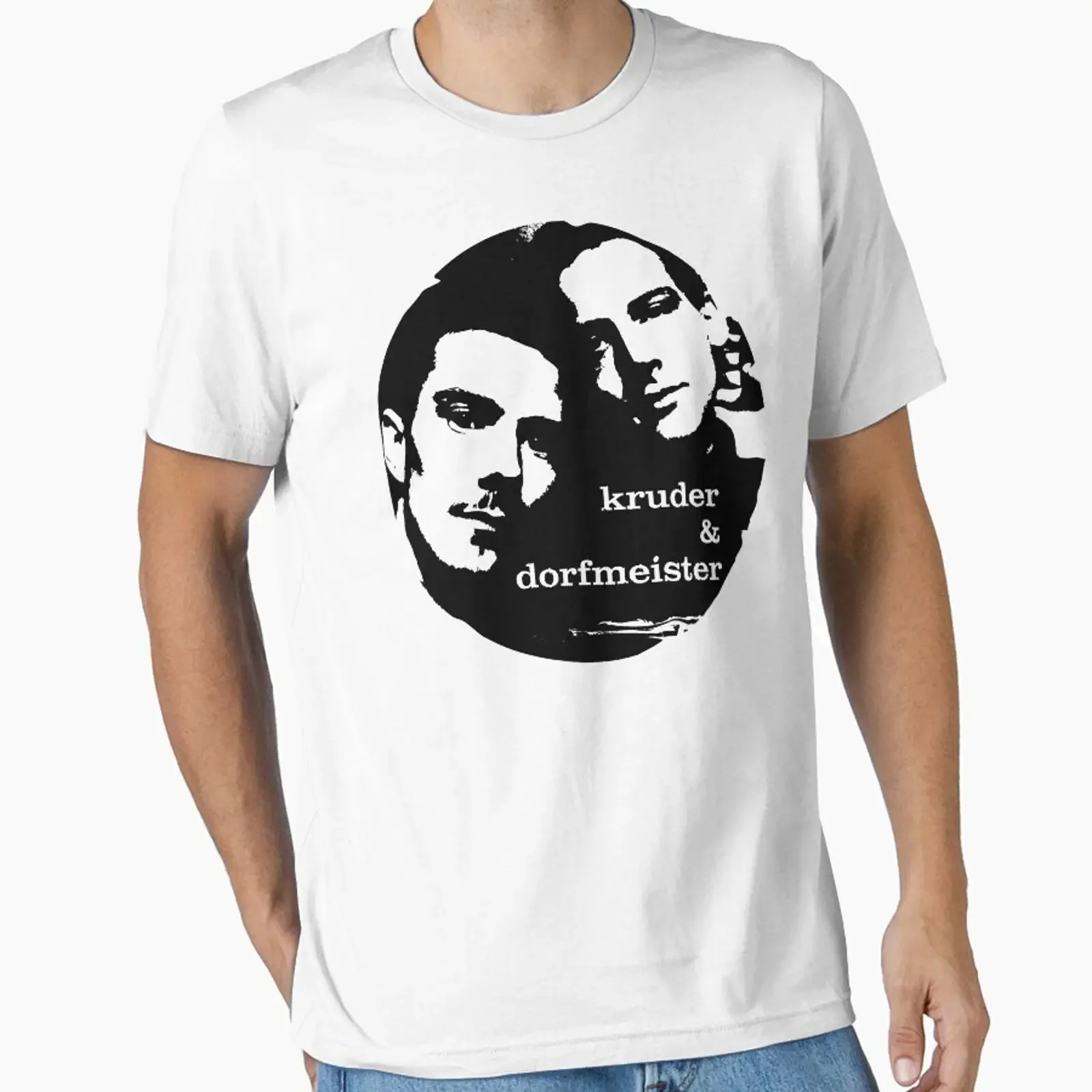 Kruder Dorfmeister Essential T-Shirt Vintage Washed Casual Herren Leicht vielseitig Einsetzbar Modisch Stilvolle Designerkleidung Weich