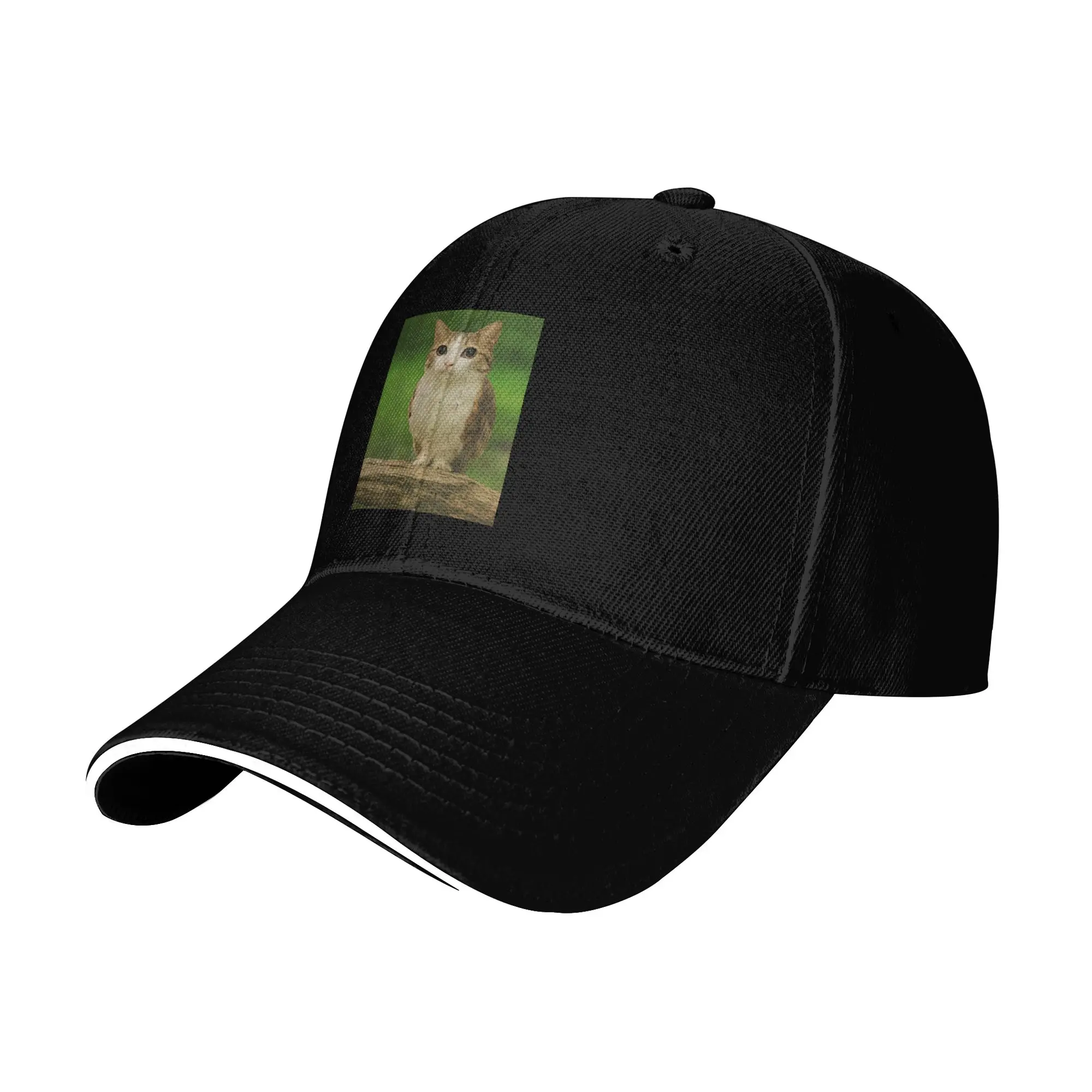 Meowl Cat Owl Funny Internet Trendy Meme Cap Baseball Caps Adjustable Hat Hip Hop Summer Unisex Baseball Hats Customizable