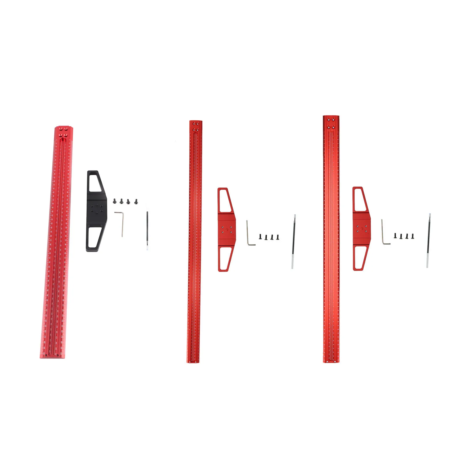 T500/600/760 Shaped Ruler, T Type Woodworking Ruler Hole Positioning Scribing Gauge Aluminum Alloy Measuring Tool for Carpenter