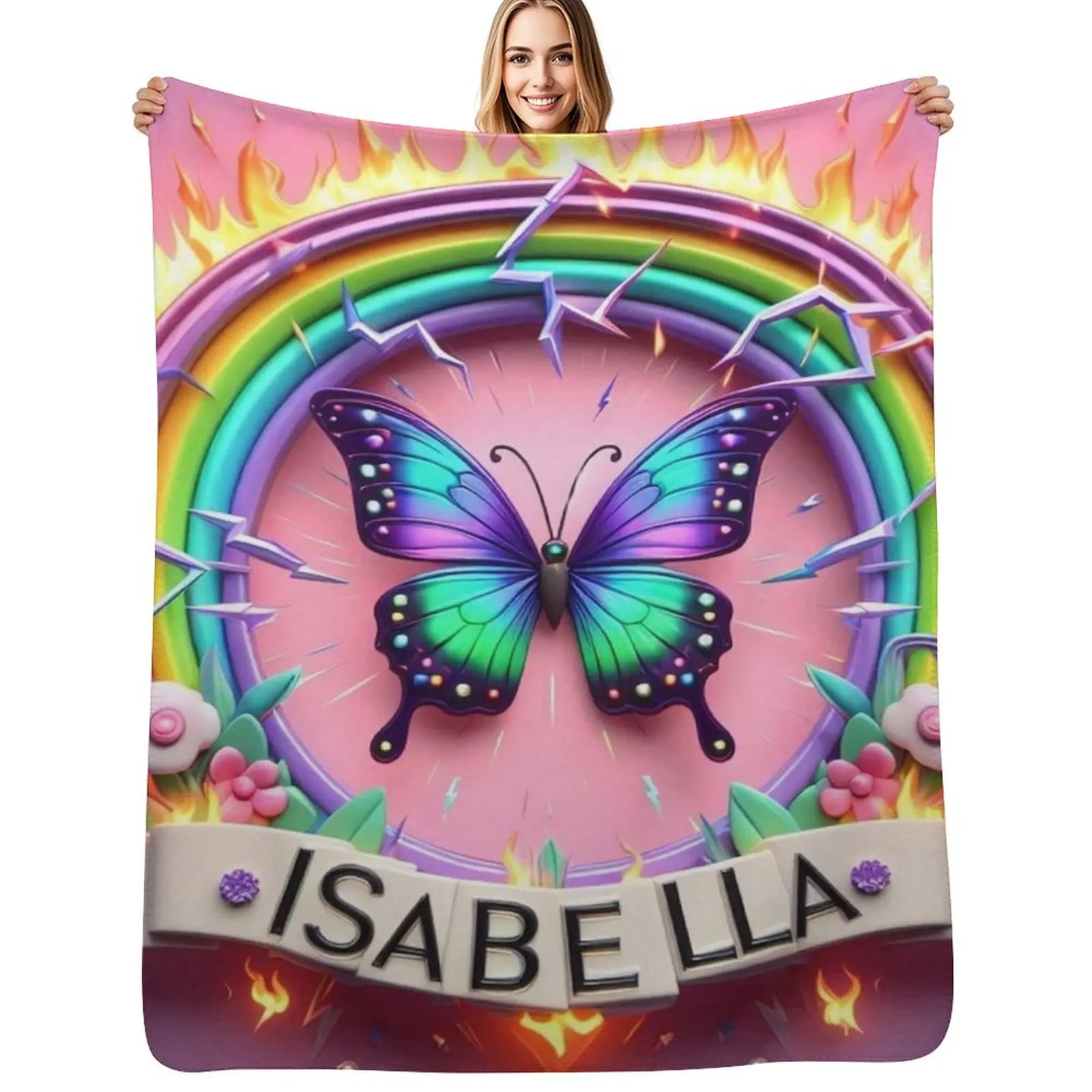 

Isabella Throw Blanket Faux Fur Soft Warm Blanket for Bed