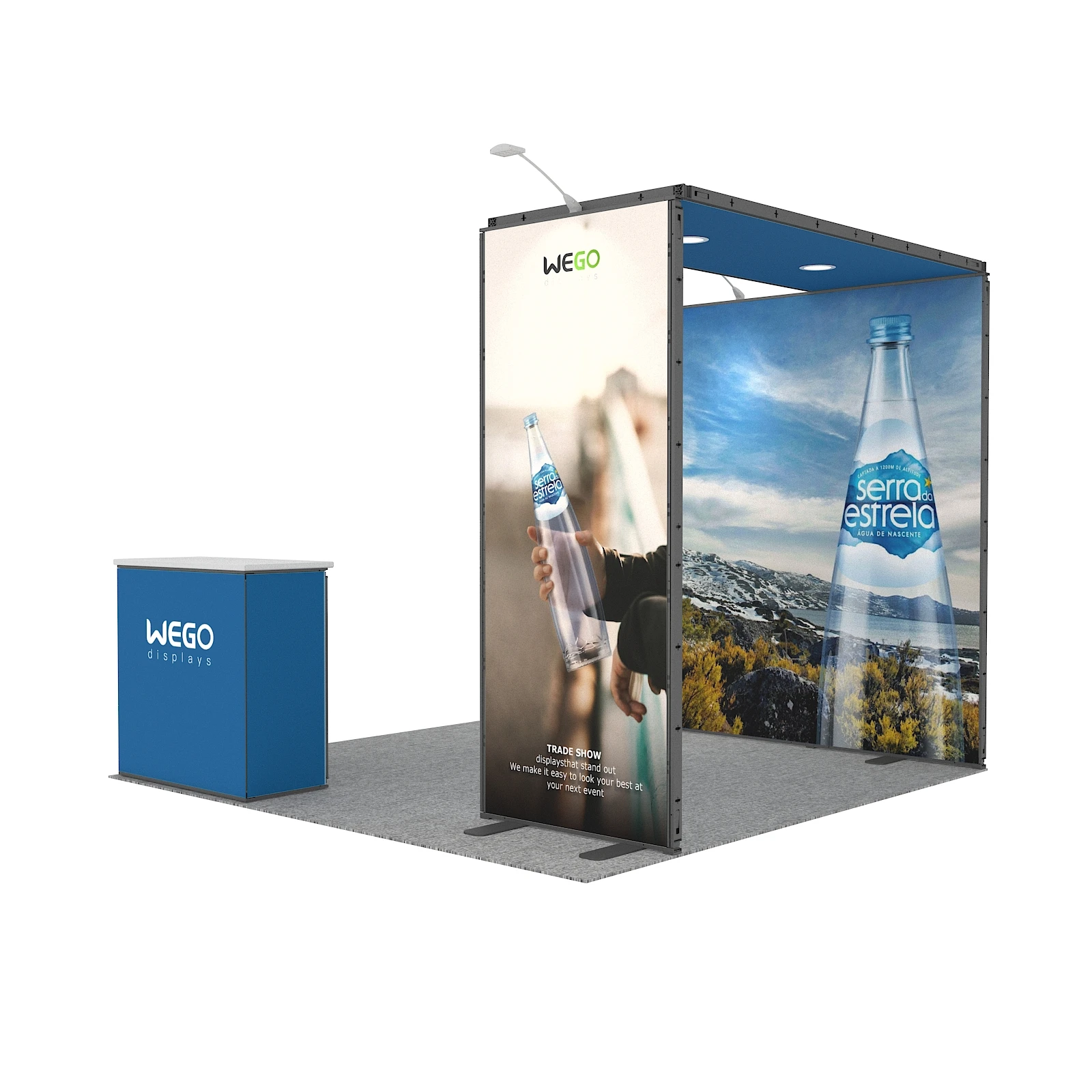 Support de cabine d'exposition commerciale en aluminium 3x3, installation facile, cabine d'exposition Portable 10x10 bon marché