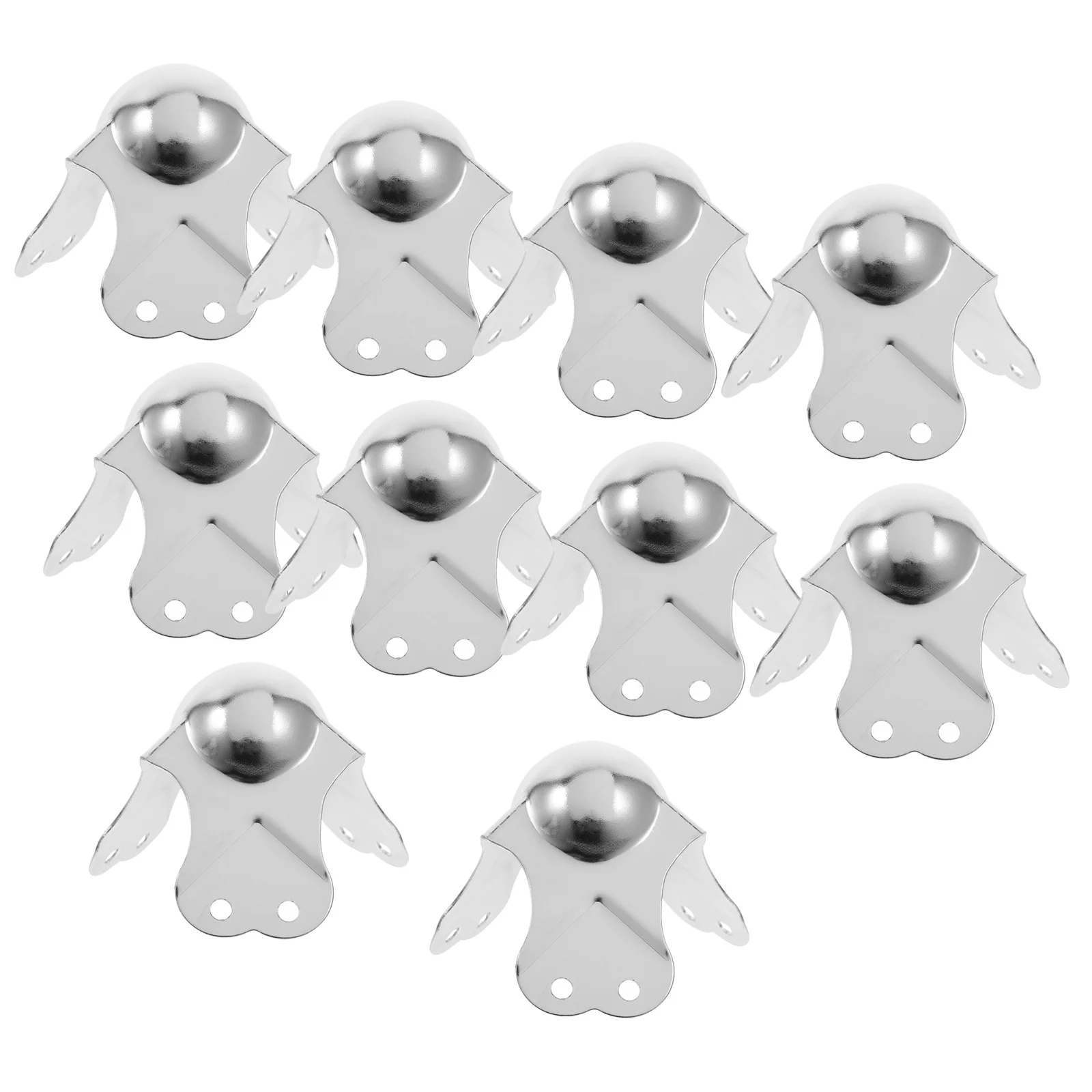 10Pcs Chrome Metal Corner Guards Ball Edge Protectors for Flight Case Iron Hardware Shipping Protection