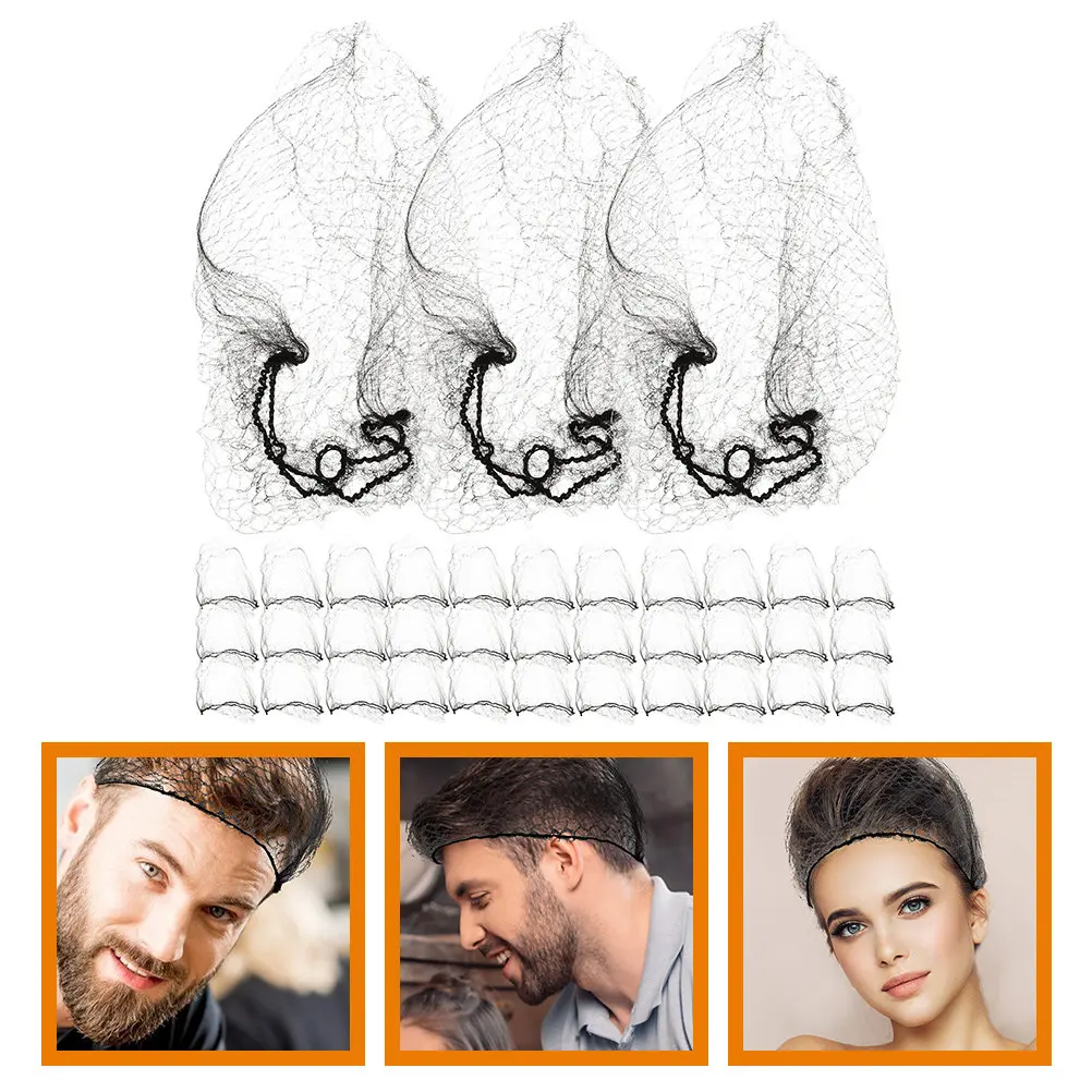 

60Pcs Hair Net Invisible Elastic Bun Cover Mesh Hair Accessories for Women Ballet Nurse Stewardess Dance Party