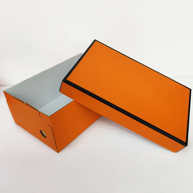 5Pcs Orange Cardboard Shoe Boxes Gift Package Carton Box Mysterious Box Corrugated Shipping Box 32x20x12cm