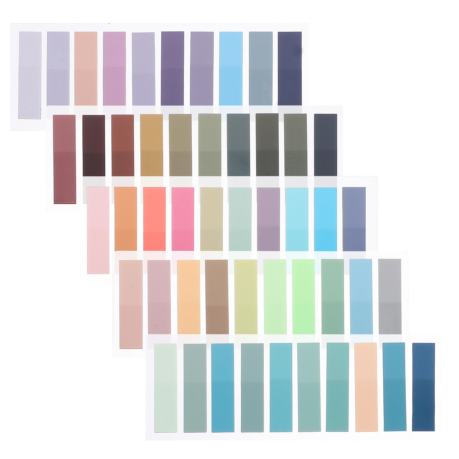 Sticky Index Tabs Professional Highlight Strips Reading Markers Transparent Soft Texture Long Lasting Adhesion Colorful
