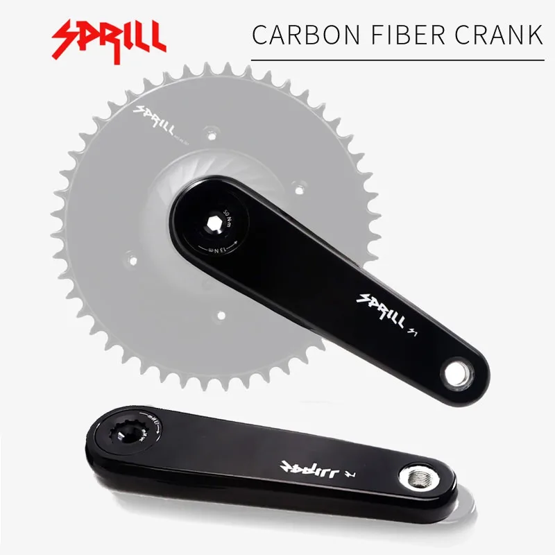 Sprill Road Bike Carbon Fiber Crank 11/12 Speed Bicycle Crankset 170mm 50-34/53-39T/56-42T Chainwheel for EASTON interface Bike